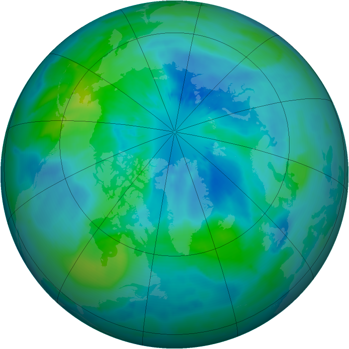 Arctic ozone map for 23 September 2012